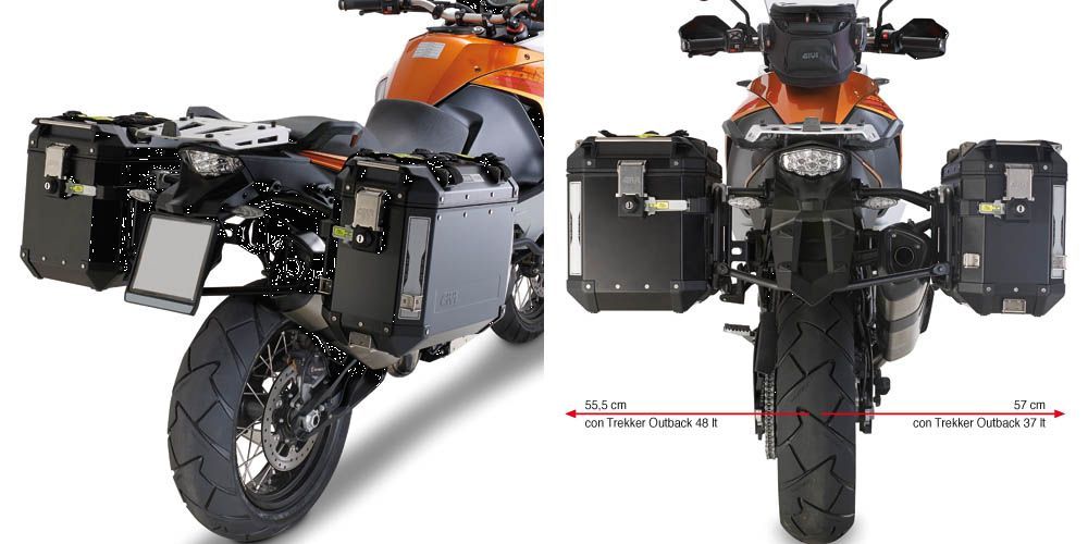 Givi Portamaletas lateral para Trekker Outback Monokey CAM-SIDE para KTM Adventure 1050/1190/R, Super Adventure 1290.